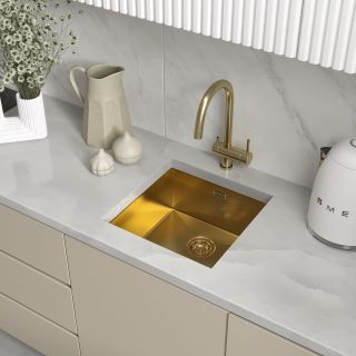 Мойка кухонная Reflexion Como 44-GD RX2044GD брашированное золото